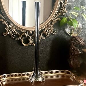 Tall VINTAGE Black Art Deco Vase